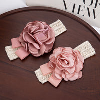 Baby Princess Floral Headband — Satin Rosette, 0–4Y