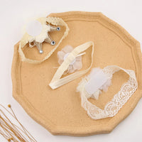 3Pics/Set Korean Crown Headband for Girls Newborn Baby Photography Props Anti-Bacterial Hairbands Wholesale for Spring Season