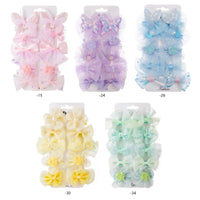 Lace Flower Hairpin Set for Girls — Spring, Pack of 10