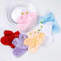 Baby Lace Floral Socks Candy Color Cotton Newborn Baby Socks Super Soft Custom Baby Socks Wholesale
