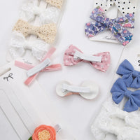 Spring and Summer Lace Flower Hairpin Set 4Pics/Set Baby Hairclips Princess Hair Accessories Wholesale