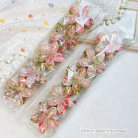 Chroma Flower Hair Claw Clip for Women – Gradient Marble Floral Claw (8cm)