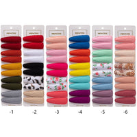 10Pcs/Set Baby Girls Floral Solid With Printed Color Bullet Hair Snap Clips Handmade Hair Clips Hairpins Hair Accessories