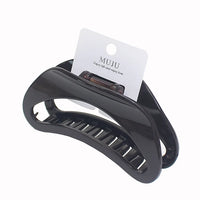 Large 12cm Hollow-out Hair Claw Rapid Sample Half Circle Moon Back Luxury Hair Accessory Shark Clip Made High Quality Plastic