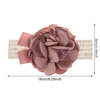 Baby Princess Floral Headband — Satin Rosette, 0–4Y