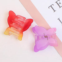 Double Butterfly Gradient Hair Claw Clips for Women – Colour-Change Matte Claws (7cm)