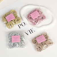 Wholesale 100Pcs Top Selling High Quality 3CM Glitter Kids Round Elastic Hair Ties Rubber Bands Rope