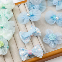 Lace Flower Hairpin Set for Girls — Spring, Pack of 10