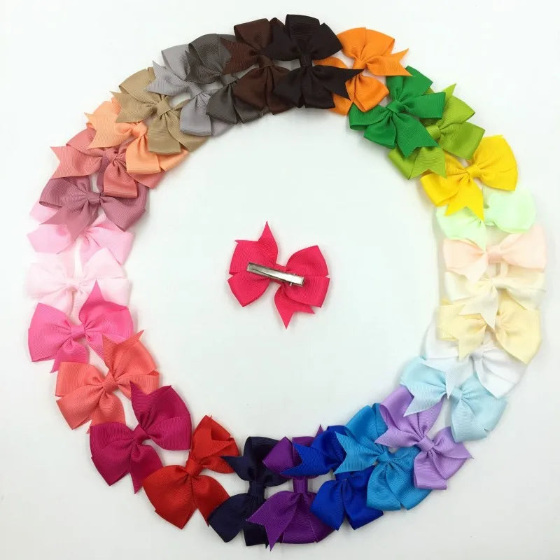 Spring Summer Wholesale Hair Clips for Kids Girls Cute Big Bow Candy Color Baby Hair Clips Baby Hair Accessories