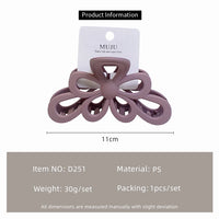 Premium Matte Bow Shark Claw Clip for Women – Gradient Back Head Hair Claw (11cm)