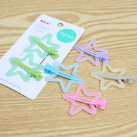 Jelly Star Hair Clips for Girls – Sweet Resin Bangs Clips (2 Pairs)