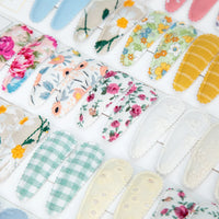 10Pcs Floral Printed Embroidery Cotton Hair Clips Barrettes Hairpins Snap BB Clips Hair Bows for Girls Hair Accessories Set