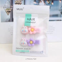 Strawberry Bear Hair Clips for Kids – Sweet Cartoon Hairpins (2-Pack)