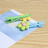 Korean Flower Side Hair Clips for Girls – Sweet Princess Spring Hairpins (2-Pack)