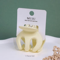 Stylish New Design Korean Version 4.5cm Pumpkin Hair Claws Rapid Sample Frosted PC Material for High Ponytail Girl