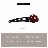 Red & Black Dripping Oil Hair Clips – Star, Heart & Butterfly Hairpins (3-Piece Set)
