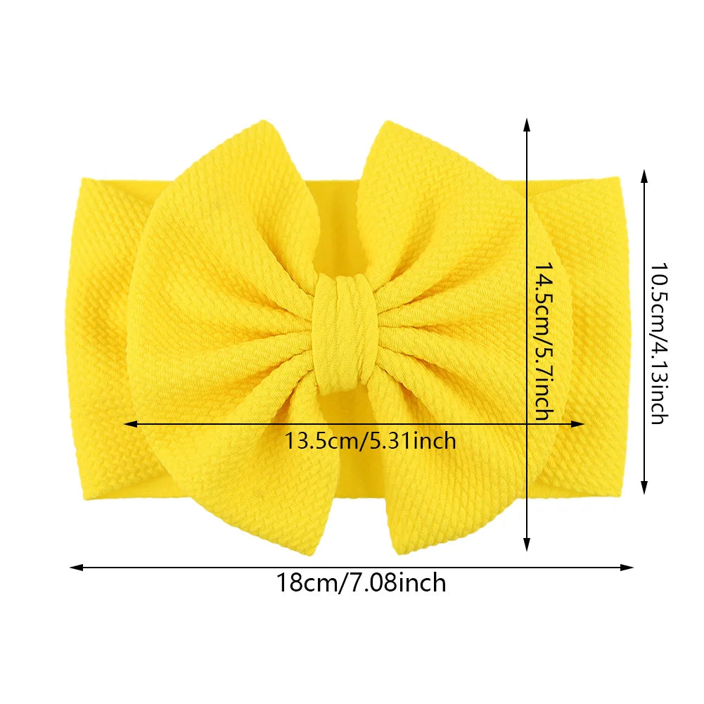 Wholesale Large Textured Hair Bows Headband Sweet Style Baby Girls Hair Accessories Support Customized