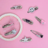 Korean Metal Heart Hair Clips for Women – Sweet Charm Hairpins (2-Pack)