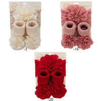 Designer Baby Girls Princess Socks Set with Tulle Trim Flower Hair Band Toddler Dance Spring Summer Accessories
