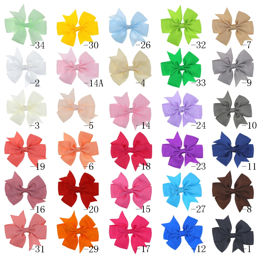 Spring Summer Wholesale Hair Clips for Kids Girls Cute Big Bow Candy Color Baby Hair Clips Baby Hair Accessories