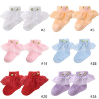 Baby Lace Floral Socks Candy Color Cotton Newborn Baby Socks Super Soft Custom Baby Socks Wholesale