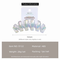 Wholesale 11cm Hot-Selling ABS Hair Claw Clip for Women and Girls Colorful Geometric Design Custom Claw Clip