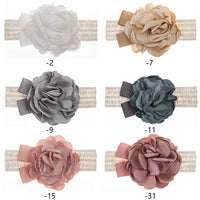 Baby Princess Floral Headband — Satin Rosette, 0–4Y