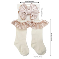 Baby Ruffle Socks & Hair Bow Headband Set — Cotton, Pack of 3