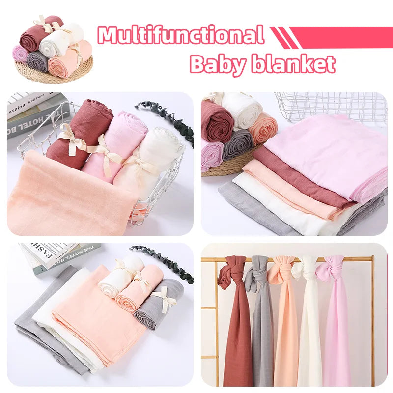 Bamboo & Cotton Baby Swaddle Blanket — Custom Colour, Organic