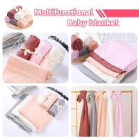 Bamboo & Cotton Baby Swaddle Blanket — Custom Colour, Organic