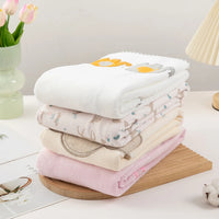 Unicorn & Elephant Embroidery Baby Swaddle Blanket — Cotton