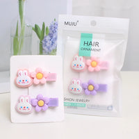 Strawberry Bear Hair Clips for Kids – Sweet Cartoon Hairpins (2-Pack)