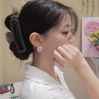 Cut Diamond Shark Claw Clip for Women – Large Frosted Square Back Head Hair Clip (12.5cm)