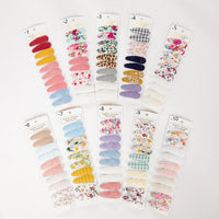 10Pcs Floral Printed Embroidery Cotton Hair Clips Barrettes Hairpins Snap BB Clips Hair Bows for Girls Hair Accessories Set