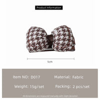 Coffee Colour Fabric Bow Hair Clips for Girls – Sweet Curly Hairpins (2-Pack)