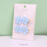 Jelly Sakura Flower Side Hair Clips for Girls – Sweet Summer Bangs Hairpins (2-Pack)