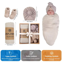 Organic Cotton Muslin Swaddle Blanket — 2-Layer, Custom Print