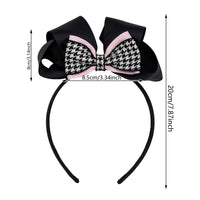 Spring Summer Baby Bows Gingham Hairbands Hairclips Plaid Ribbon Sweet Princess Hair Accessories for Girls Lady