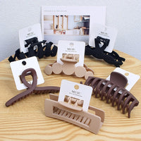 Rapid Sample Large 11cm Fashionable Women's Hair Claws Elegant Coffee Color Plastic Hair Wholesale for Women