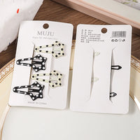 Polka Dot BB Hair Clips – Metal Star Hairpins for Girls (4-Pack)