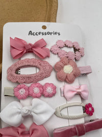 Hot Sale 12 PCS/set Cartoon Cloth Kids Hairpins Wholesale Bow Hair Clip Accessories Children's Duck Hair Clips