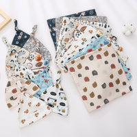 Newborn Swaddle Blanket & Knit Cap Gift Set — Floral Print