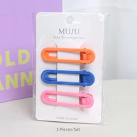 Korean Gradient Glitter Metal Hair Clips for Girls – Sweet Bangs Side Clips (3-Piece Set)