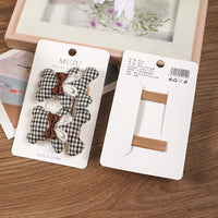 Coffee Bear Bow Hair Clips for Kids – Premium Fabric Fringe Clips (2-Pack)