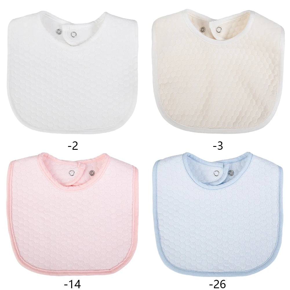 Baby Bib & Burp Cloth — 100% Cotton, Textured Dot (0–3Y)