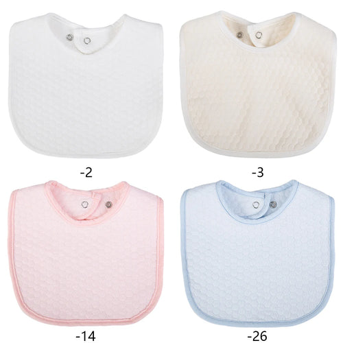 Baby Bib & Burp Cloth — 100% Cotton, Textured Dot (0–3Y)