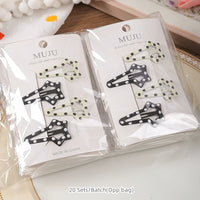 Polka Dot BB Hair Clips – Metal Star Hairpins for Girls (4-Pack)