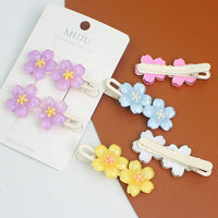 Jelly Sakura Flower Side Hair Clips for Girls – Sweet Summer Bangs Hairpins (2-Pack)
