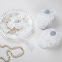 New Arrive White Lace Socks and Headband Set Baby White Headband for Baptism Princess Hair Accessories