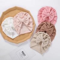 Baby Turban Bow Beanie Hat — Soft Cotton, 0–3Y